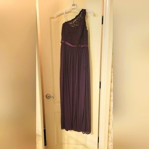 Plum / purple bridesmaid dress, size 8 fits like 5